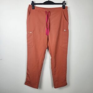 Figs Yola Terracotta Size Large Scrub Utility Pants